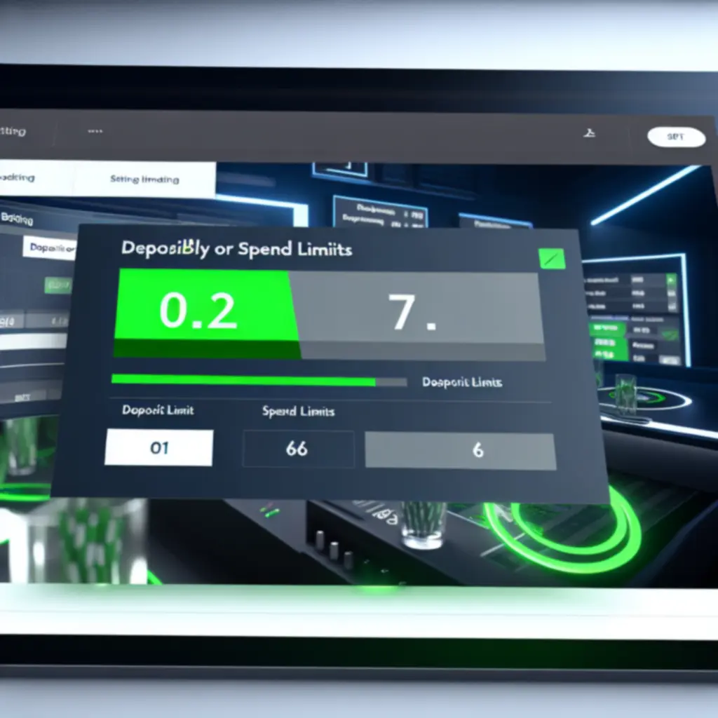 Interface illustrant des outils de fixation de limites de dépôt et d'auto-exclusion.